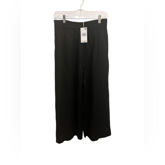 Mango Wide leg Linen Crop Pants size: M - Picture 9 of 11